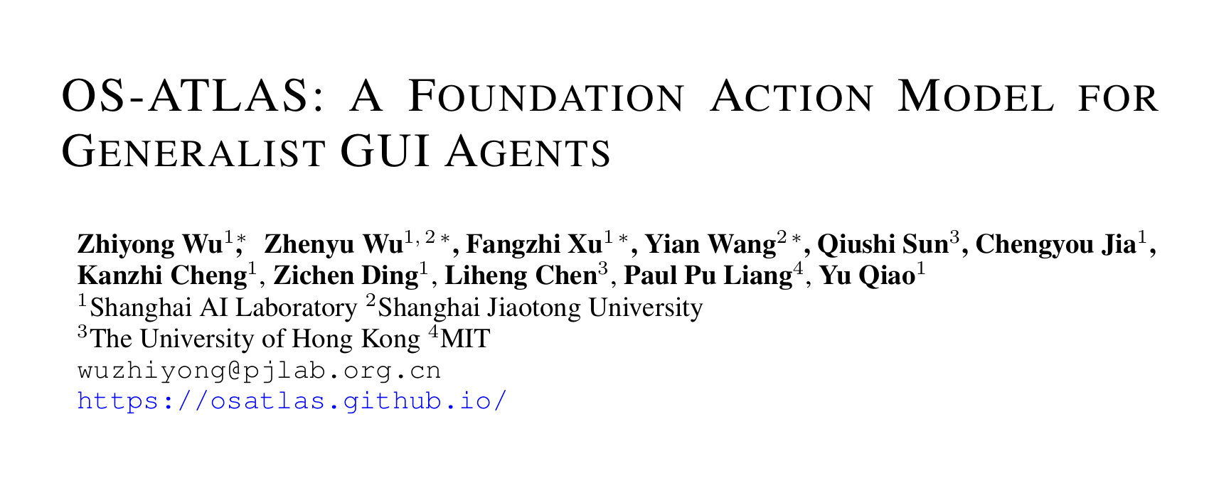 OS-Atlas：面向通用 GUI Agent 的基础动作模型
